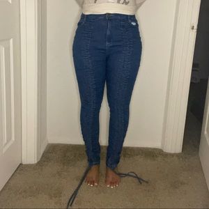 Front Ruched Jeans
